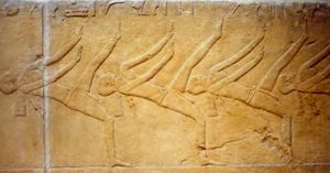 La danza en el Antiguo Egipto. Danza acrobática. Mastaba de Kagemni-Memi. Saqqara.
